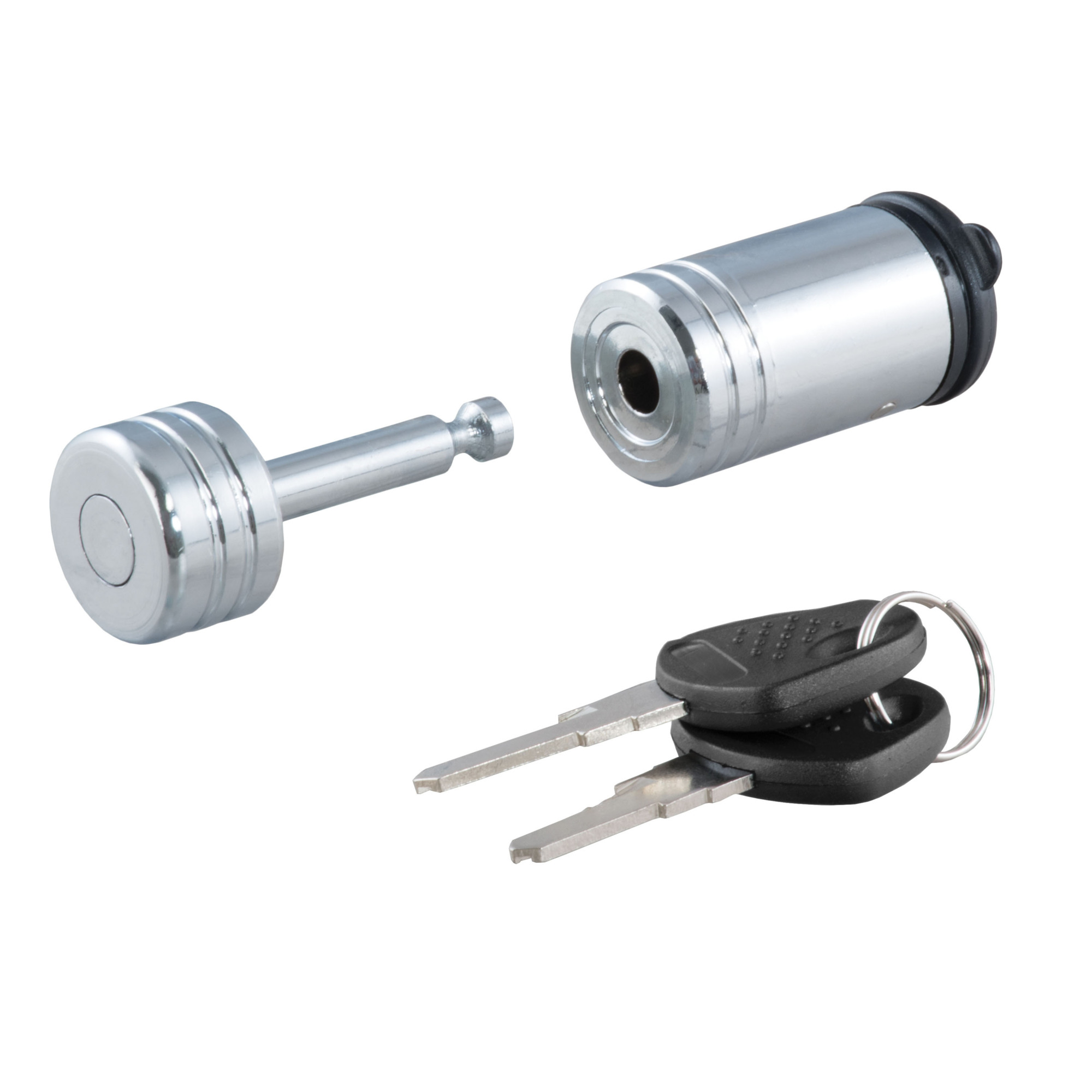 Curt Manufacturing Chrome Trailer Tongue Coupler Lock — 1/4in. Pin Diameter, 7/8in. Span, Model# 23520
